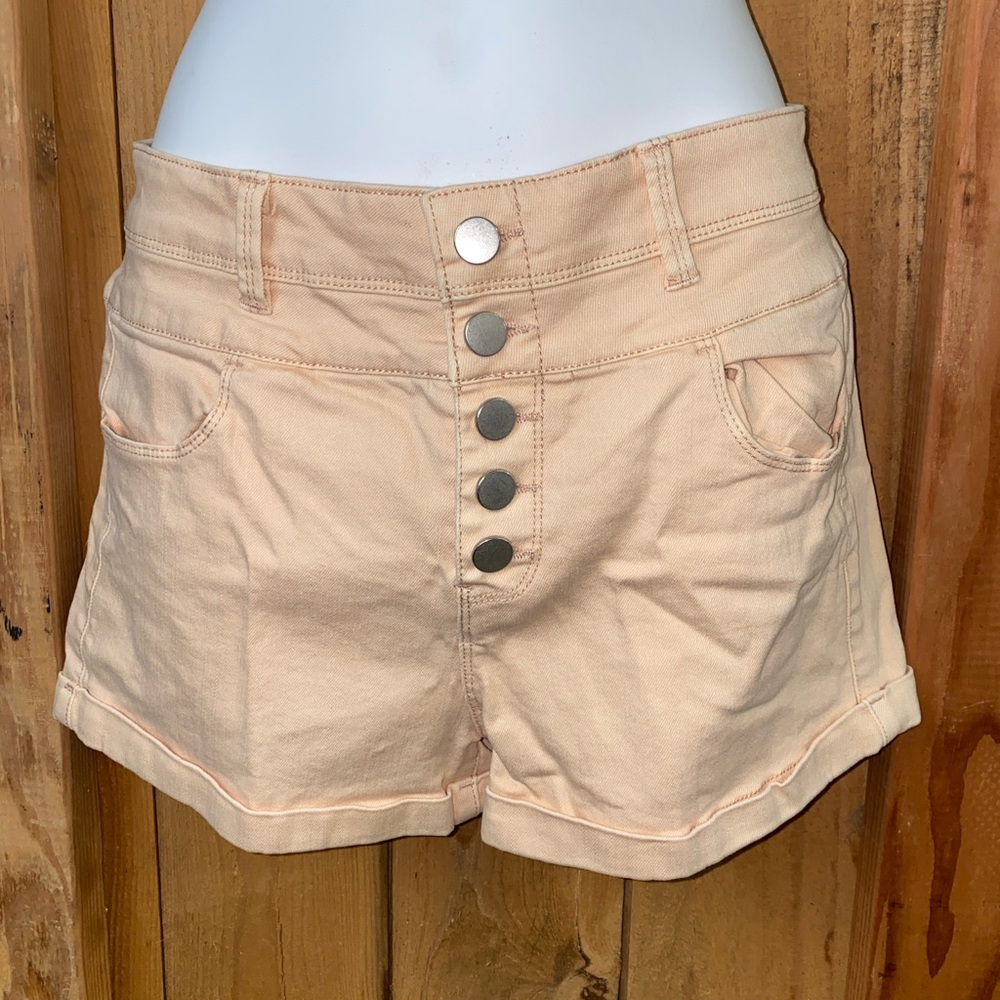 Sapphire Ink 2" Inseam Button Fly High Waisted Juniors Shorts Size 9